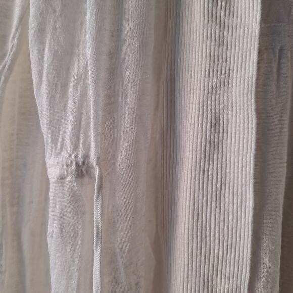 Club Monaco Open Front Cardigan Sweater Drawstring Waist White Women's Size XS - Picture 9 of 10